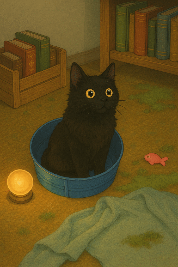 Cozy Cat with Golden Glow